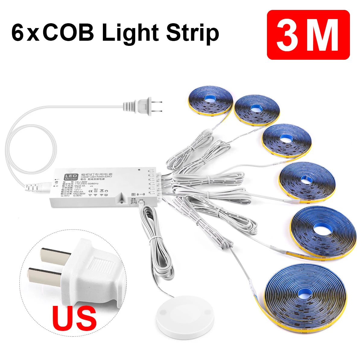 Smart Penetrable Wood COB LED Strip Touch Sensor